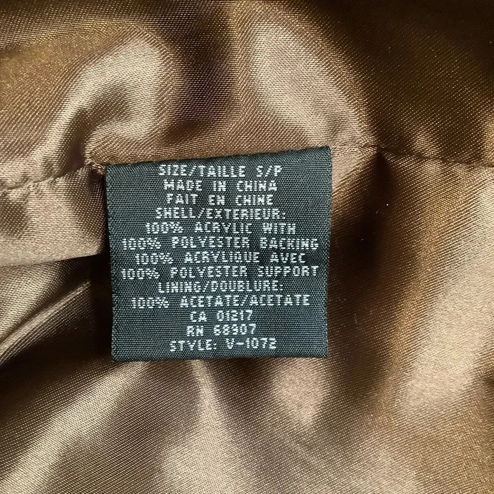 LE CHATEAU Faux Fur Mink Zip Vest Size S - Picture 12 of 15